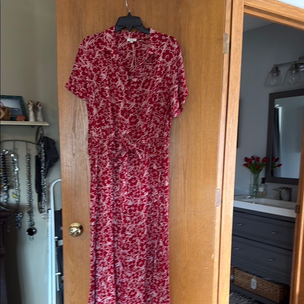 Fat Face Red and Pink Floral Dress. Never been worn